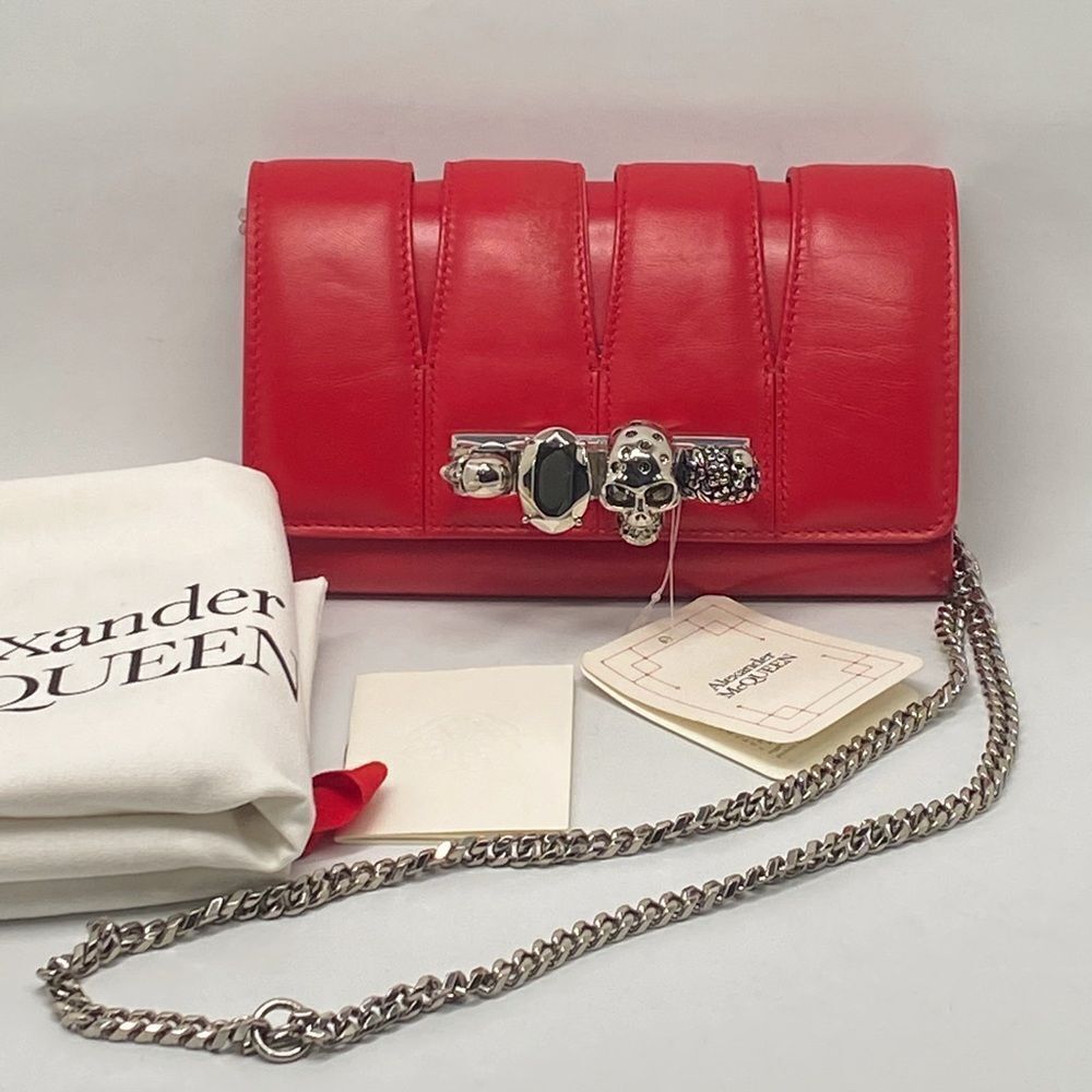 Alexander McQueen The Slash Skull Clutch Bag